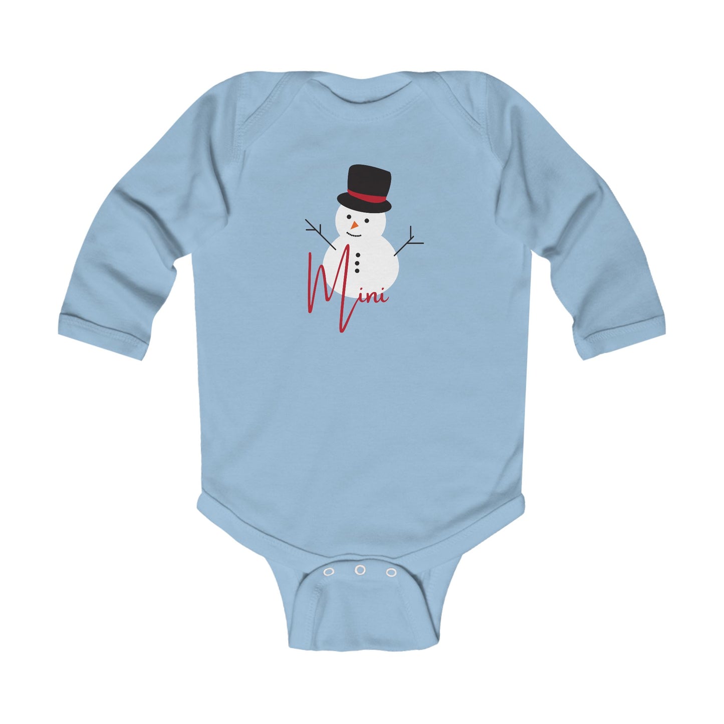 Mini Snowman | Infant Long Sleeve Bodysuit