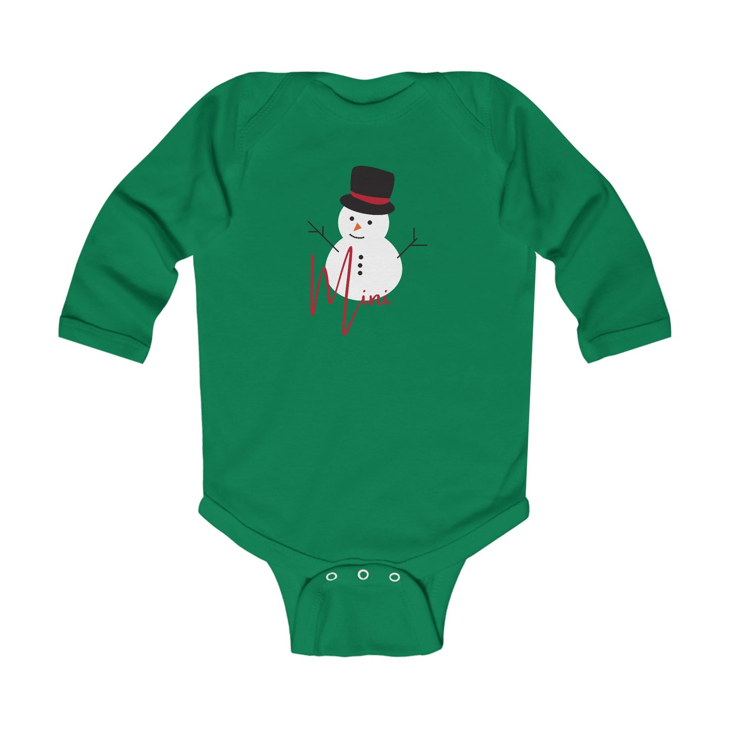 Mini Snowman | Infant Long Sleeve Bodysuit