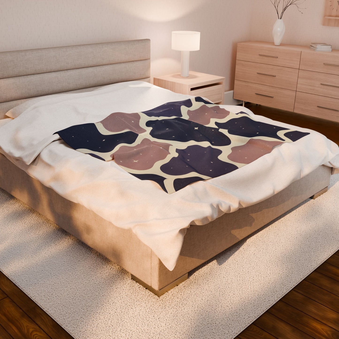 Midnight Moo | Velveteen Plush Blanket