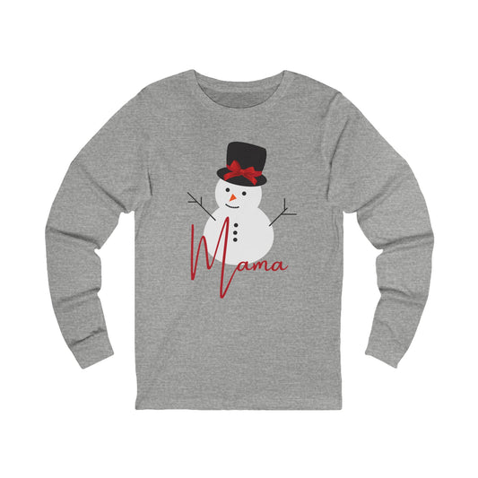 Mama Snowman | Bella & Canvas Long Sleeve Shirt