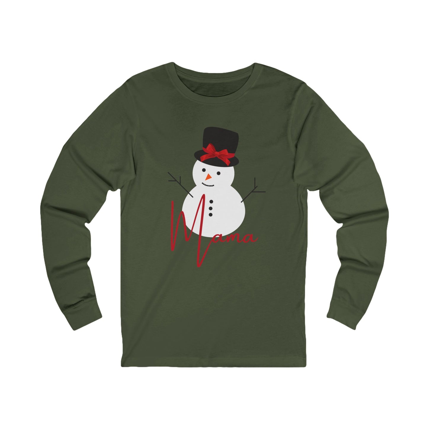 Mama Snowman | Bella & Canvas Long Sleeve Shirt