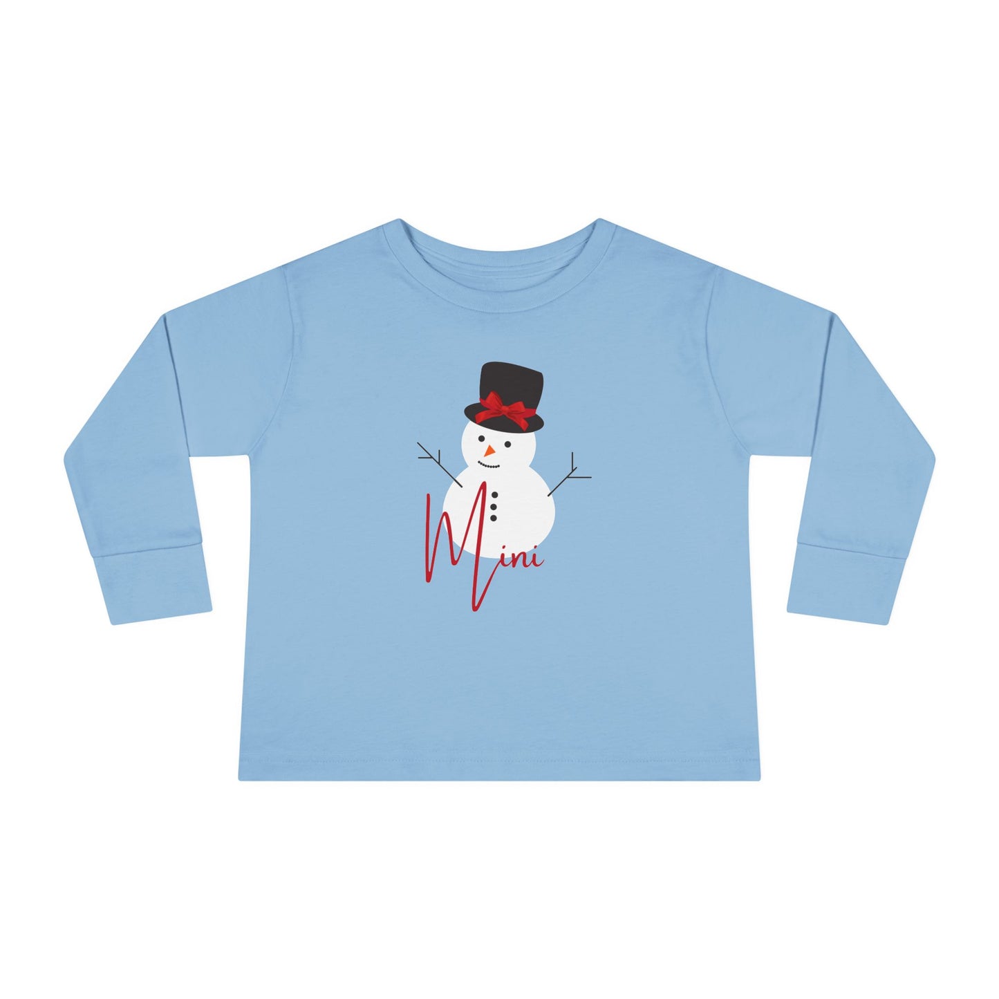 Mini Snowman Bow | Toddler Long Sleeve Tee