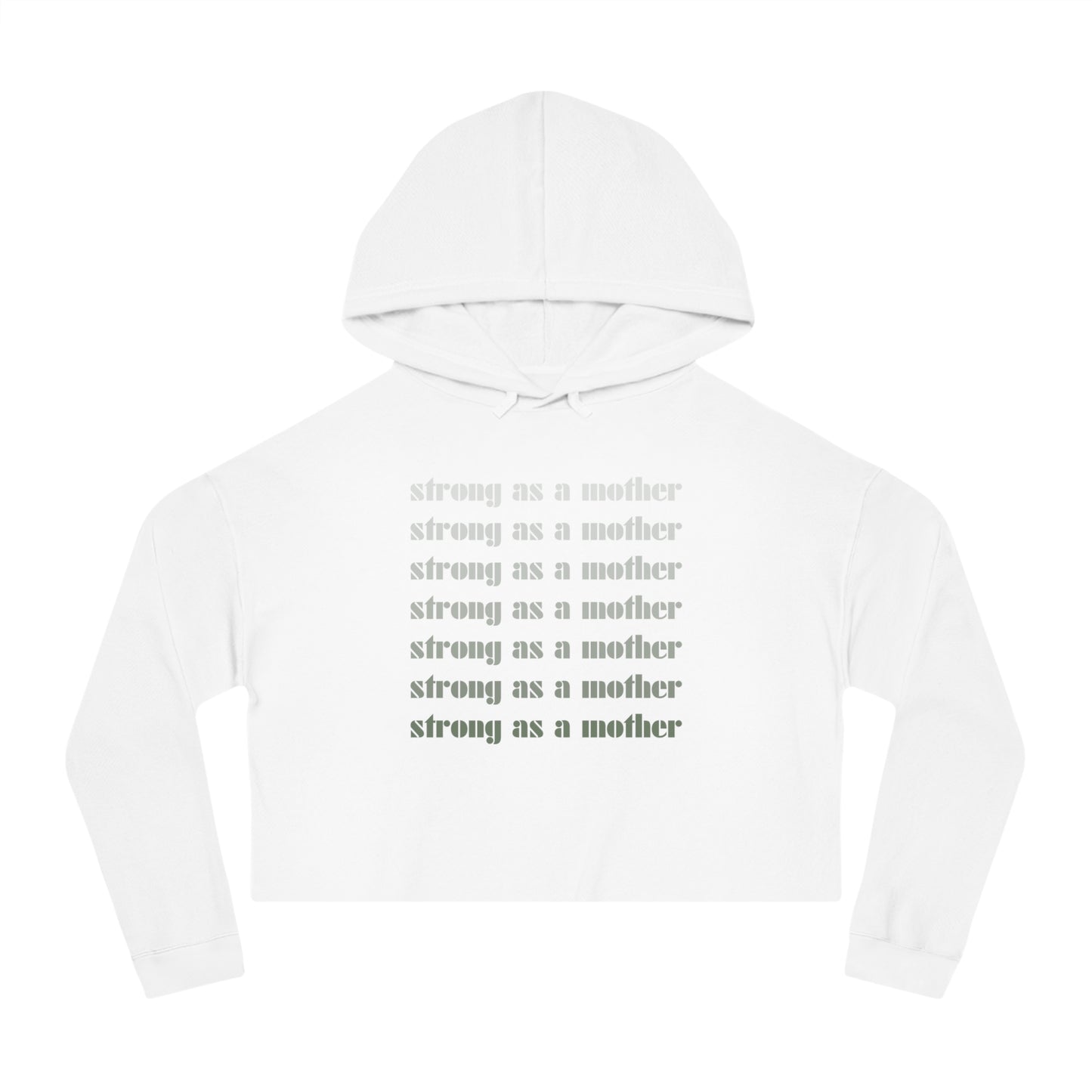 Strong as a Mother | Women’s Cropped Hooded Sweatshirt
