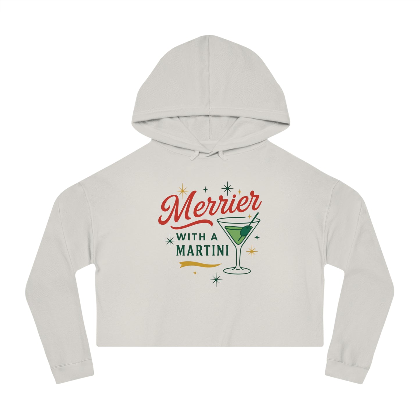 Merrier Martini | Women’s Cropped Hooded Sweatshirt