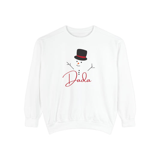Dada Snowman | Unisex Garment-Dyed Sweatshirt