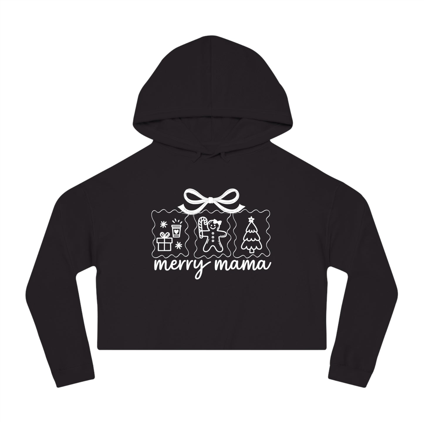 Merry Mama | Women’s Cropped Hooded Sweatshirt