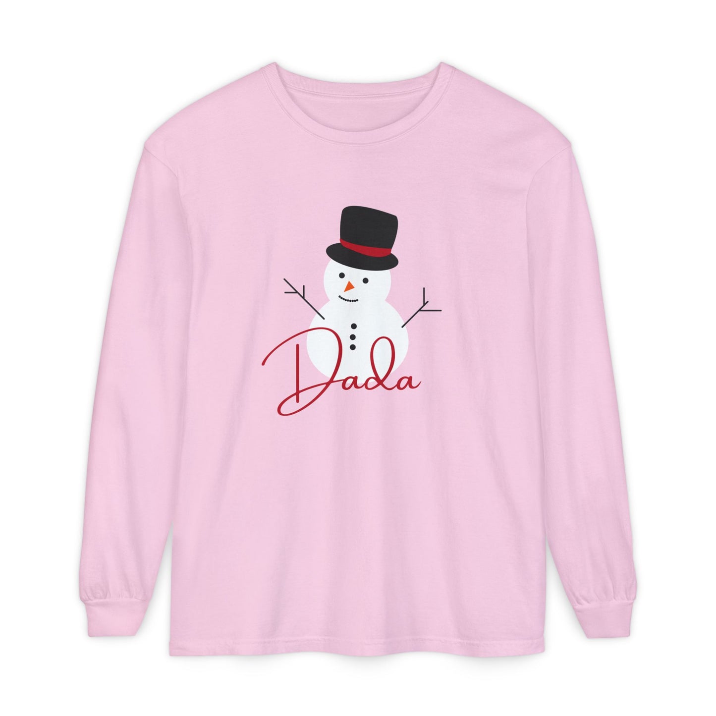 Dada Snowman | Unisex Garment-dyed Long Sleeve T-Shirt