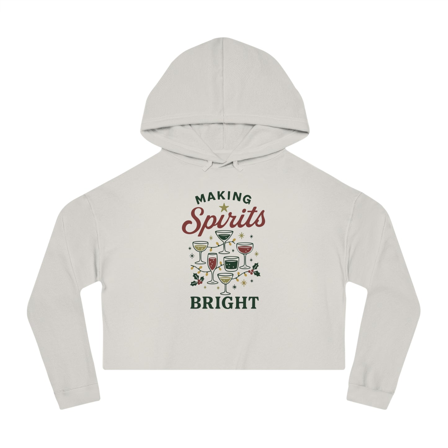 Bright Spirits | Women’s Cropped Hooded Sweatshirt