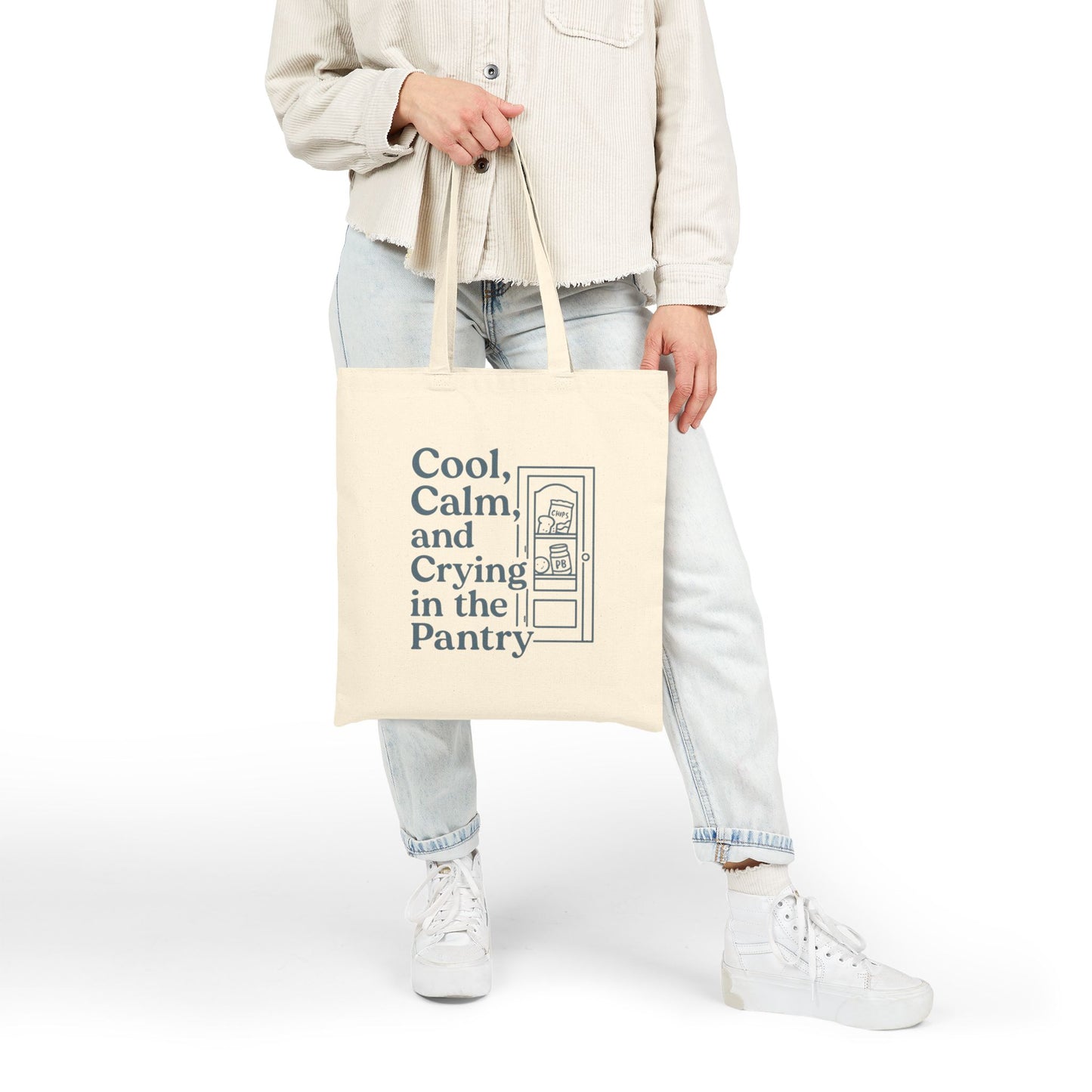 Cool, Calm and Crying in the Pantry | Liberty Bags OAD113 Canvas Tote Bag