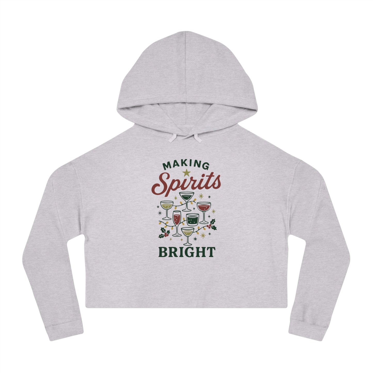 Bright Spirits | Women’s Cropped Hooded Sweatshirt