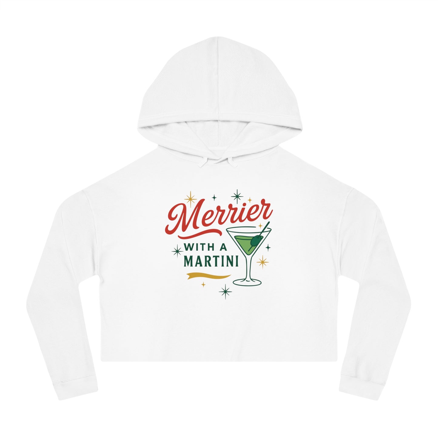Merrier Martini | Women’s Cropped Hooded Sweatshirt