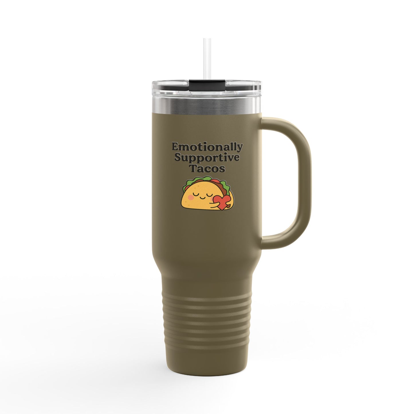 Emotionally Supportive Tacos | Insulated Travel Mug, 40oz