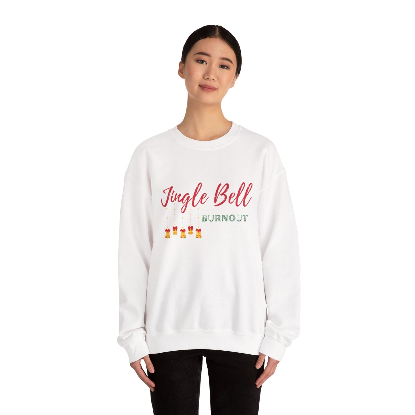 Jingle Bell Burnout | Unisex Heavy Blend™ Crewneck Sweatshirt