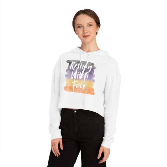 Resting Witch Face | Women’s Cropped Hooded Sweatshirt