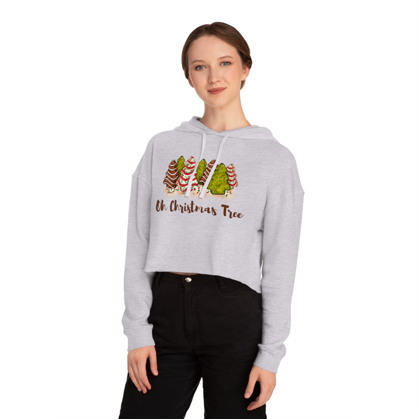 Oh Christmas Tree | Women’s Cropped Hooded Sweatshirt