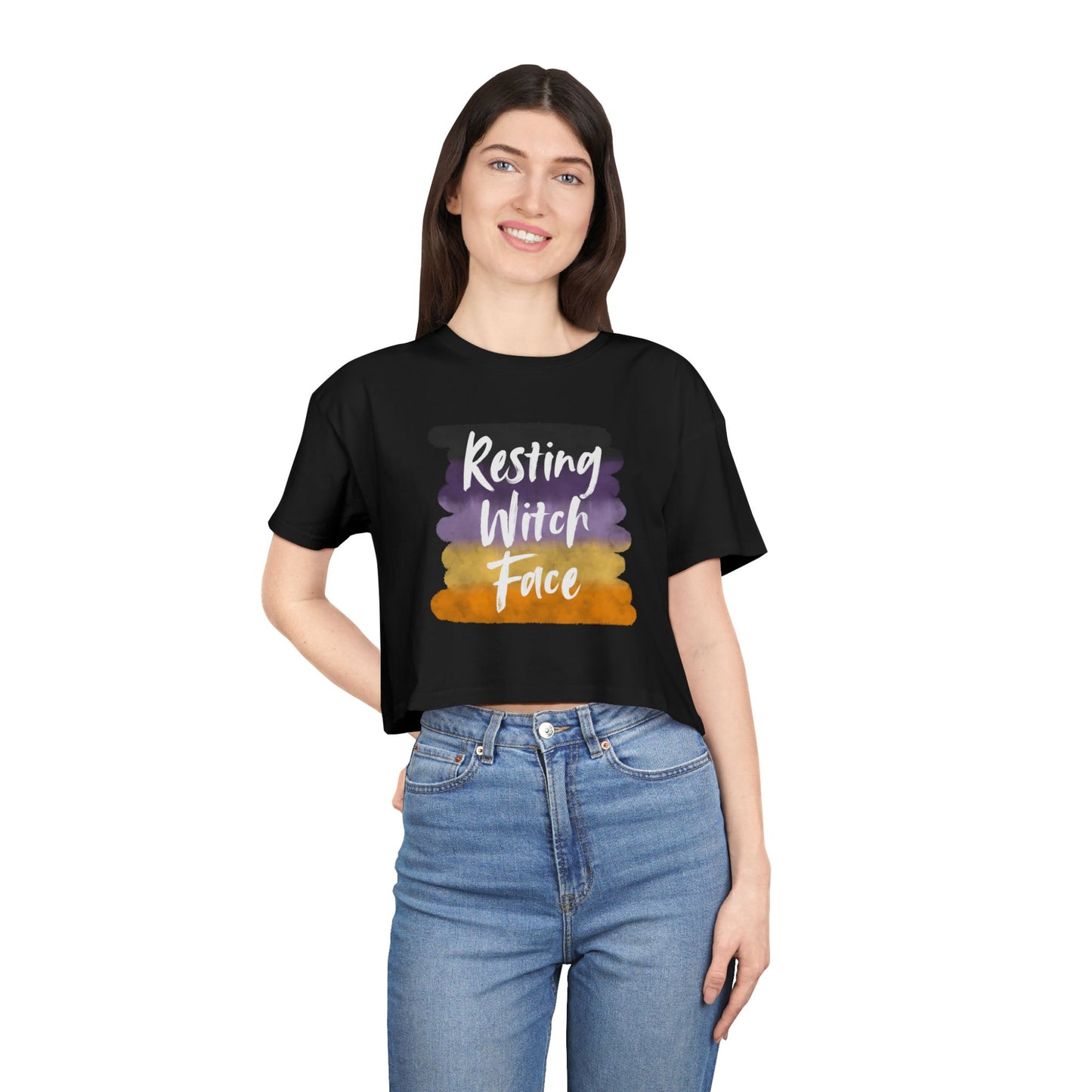 Resting Witch Face | Women's Crop Tee