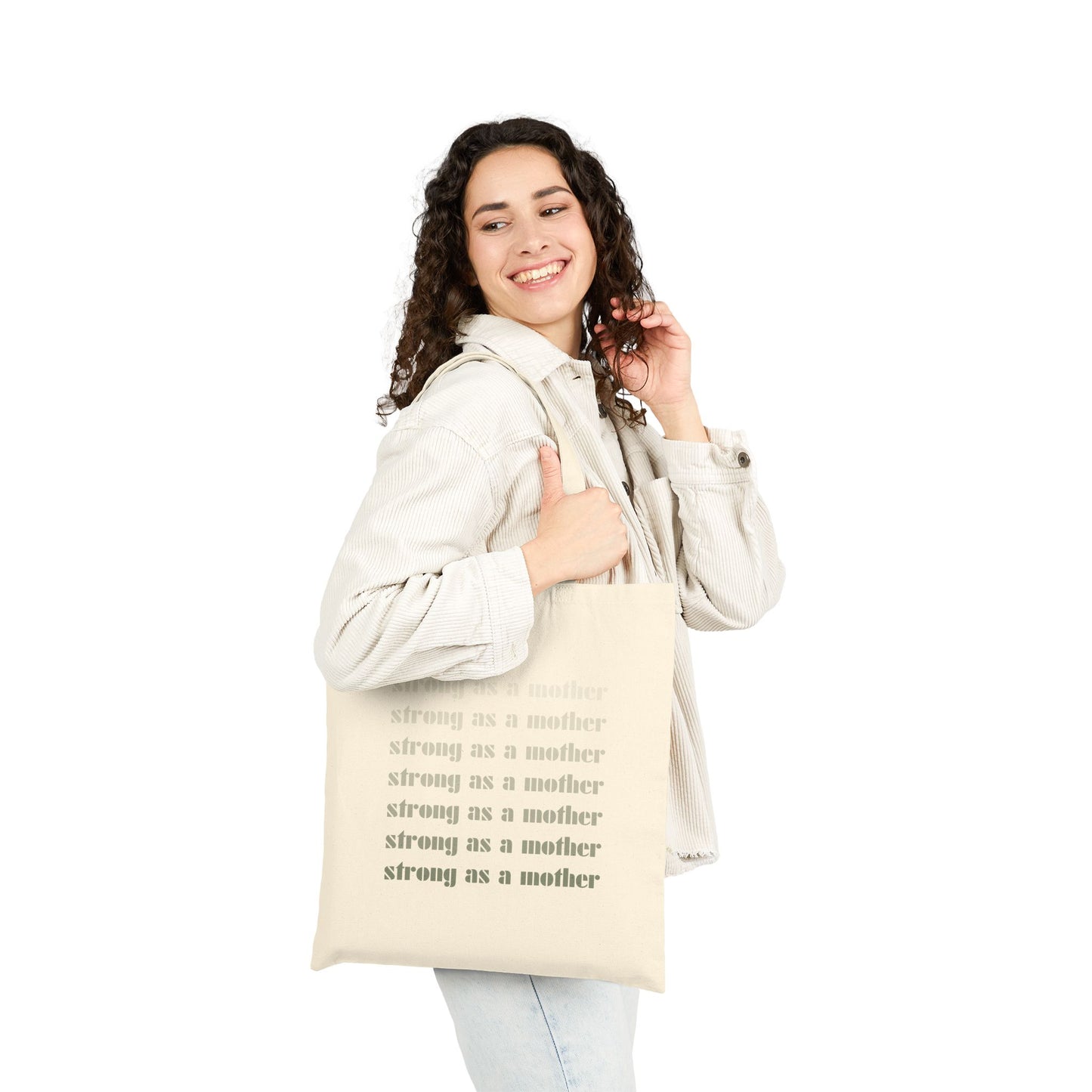 Strong as a Mother | Cotton Canvas Tote Bag