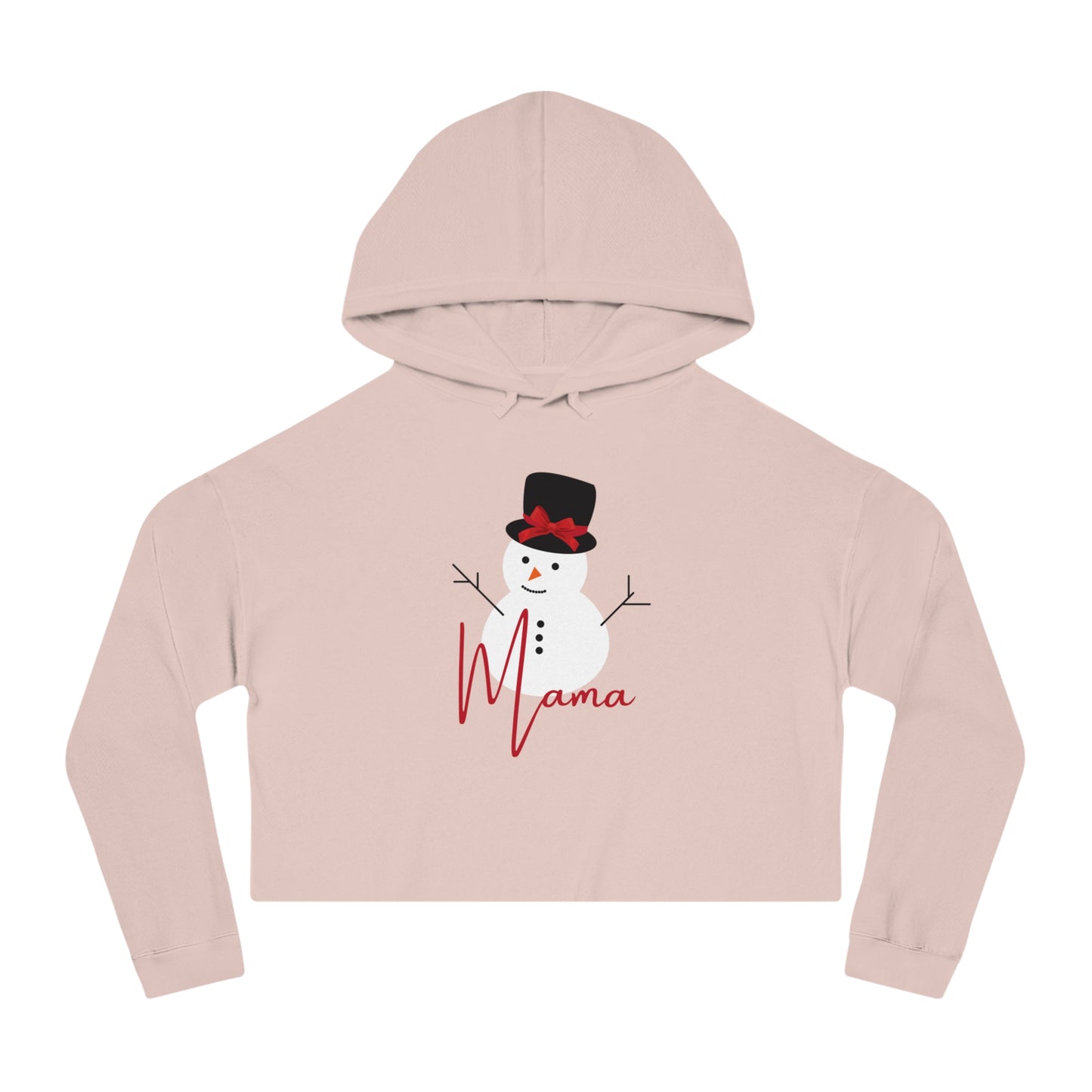 Mama Snowman | Women’s Cropped Hooded Sweatshirt