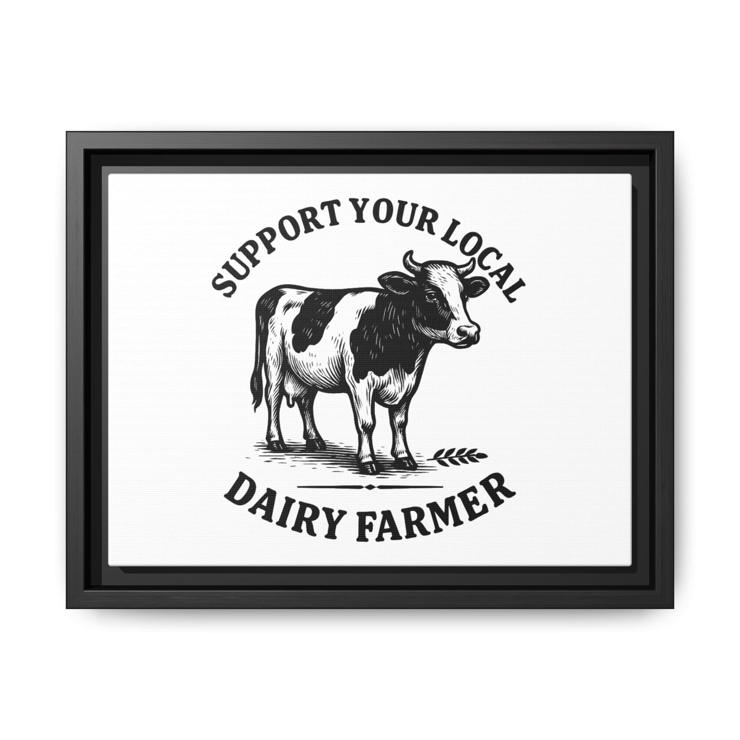 Local Dairy Farmer | Matte Canvas, Framed (Multi-color)