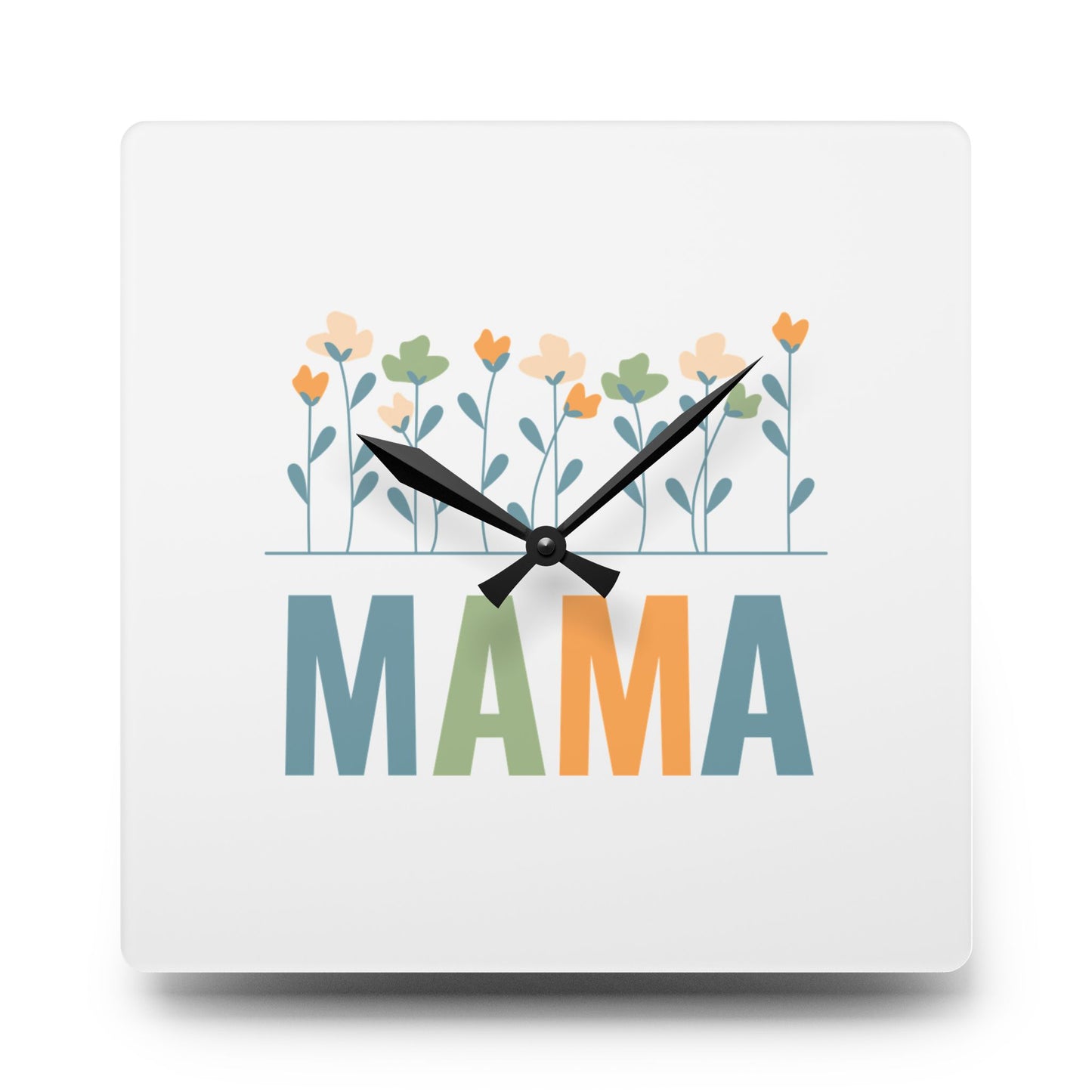 MAMA Floral | Acrylic Wall Clock