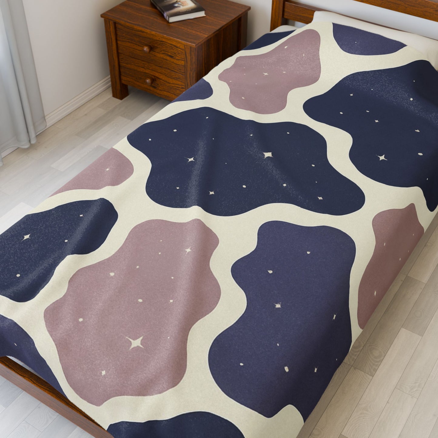 Midnight Moo | Velveteen Plush Blanket