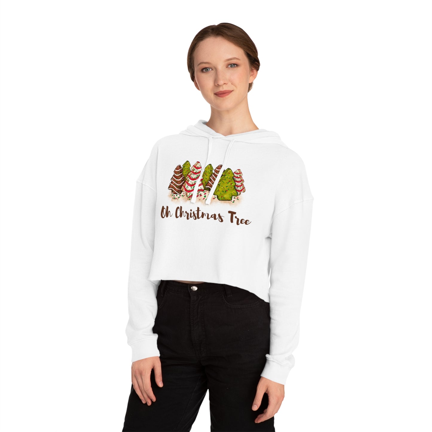 Oh Christmas Tree | Women’s Cropped Hooded Sweatshirt