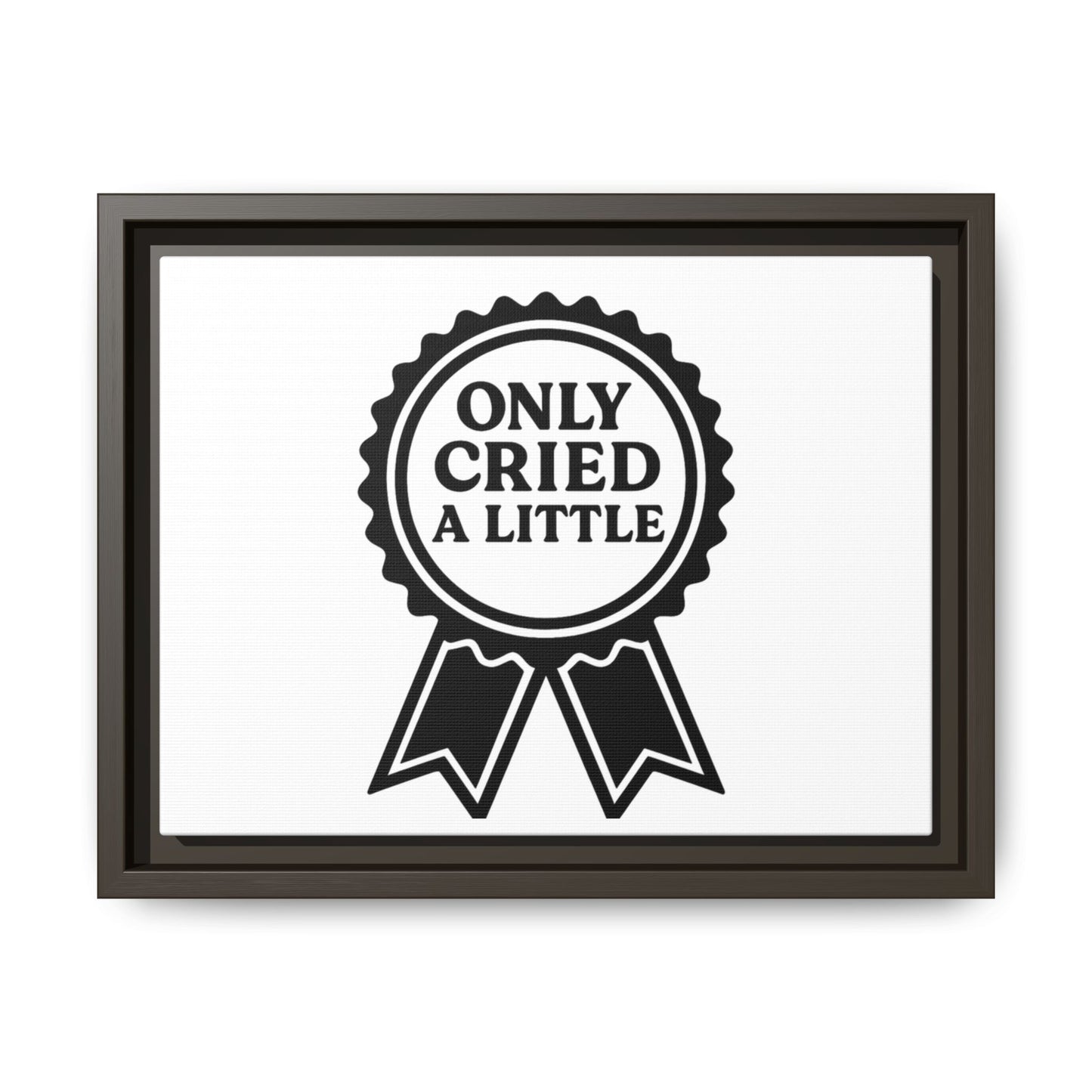 Only Cried a Little | Matte Canvas, Framed (Multi-color)