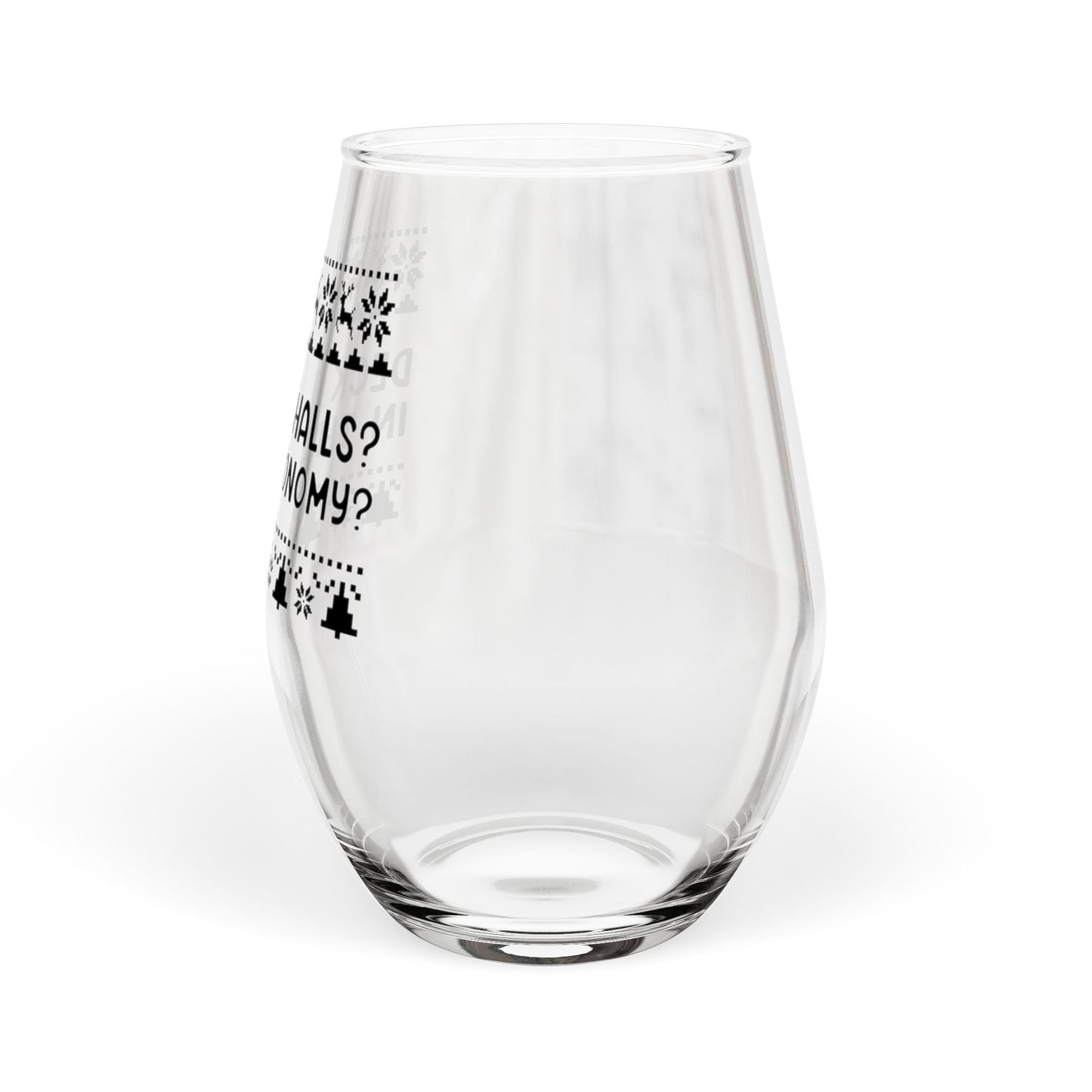 Deck The Halls | Stemless Wine Glass