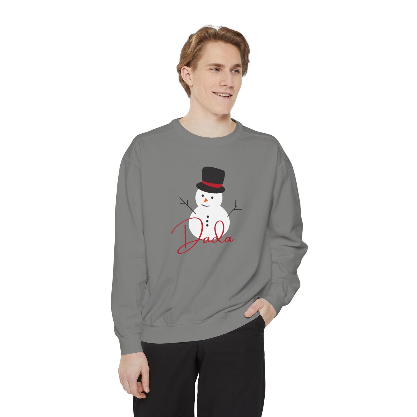 Dada Snowman | Unisex Garment-Dyed Sweatshirt