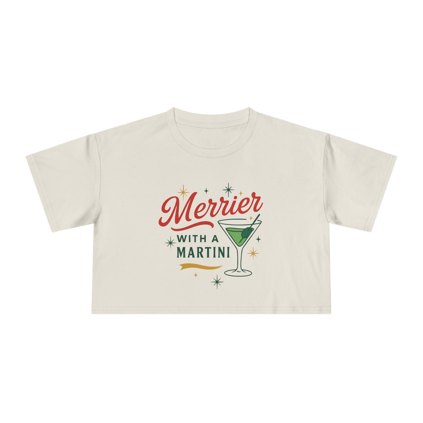 Merrier Martini | Women's Crop Tee