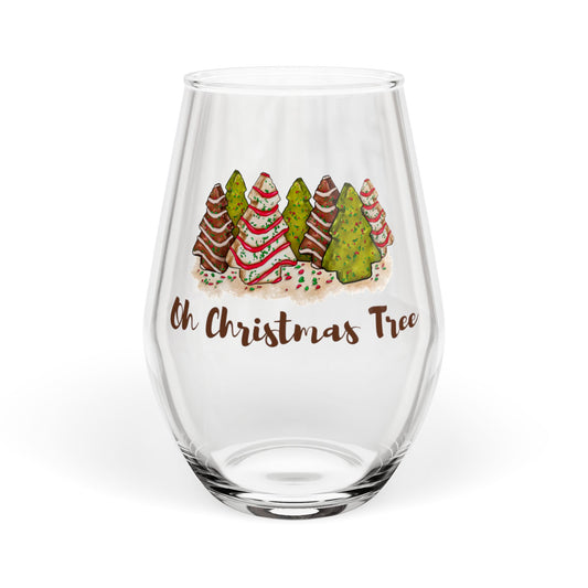 Oh Christmas Tree | Stemless Wine Glass