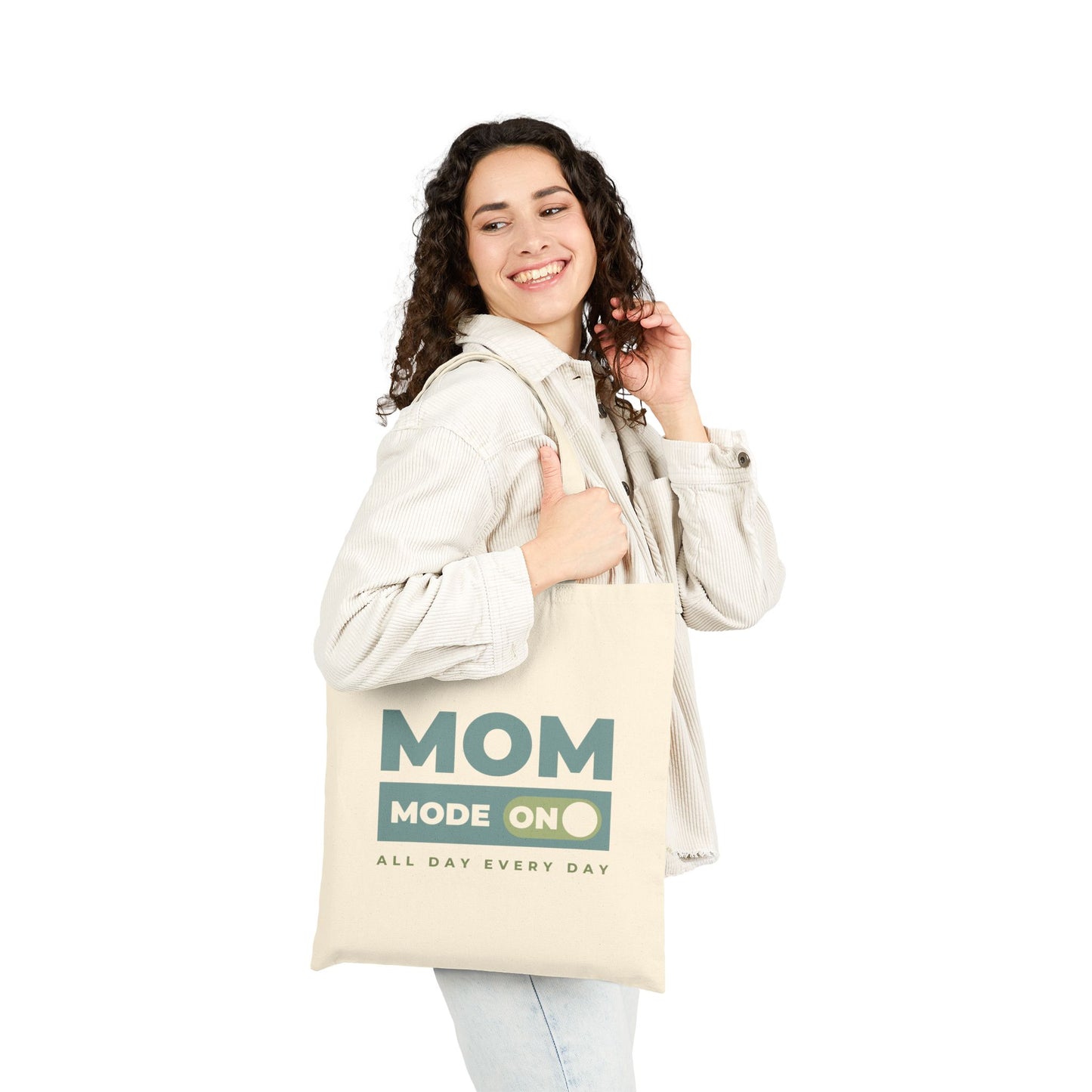 Mom Mode = ON  | Liberty Bags OAD113 Canvas Tote Bag