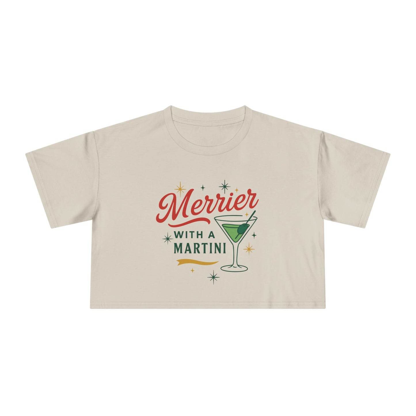 Merrier Martini | Women's Crop Tee