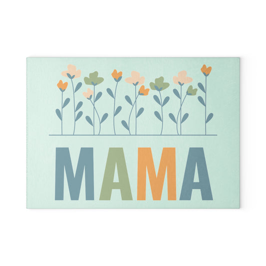 MAMA Floral | Glass Cutting Board