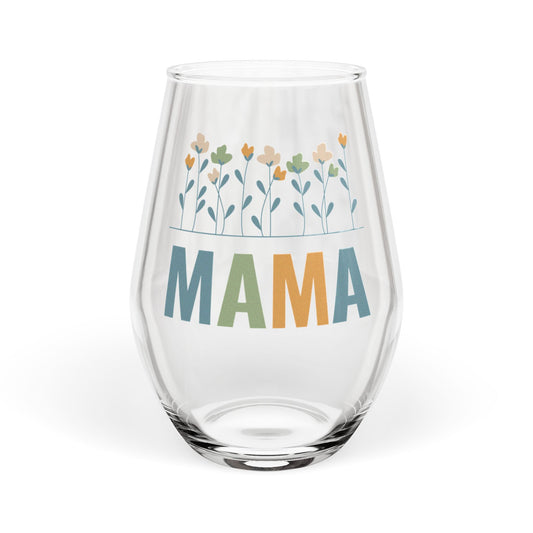 MAMA Floral | Stemless Wine Glass