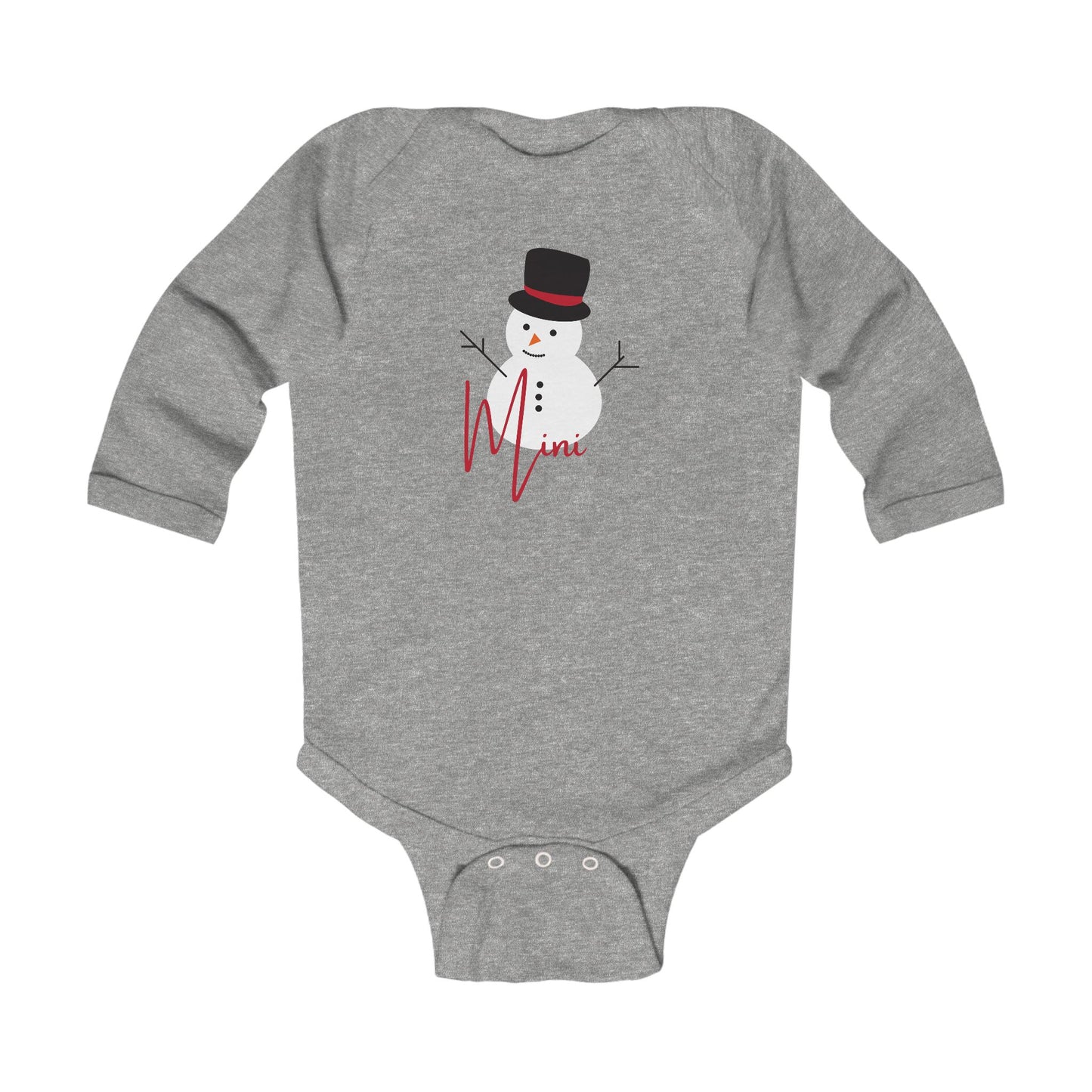 Mini Snowman | Infant Long Sleeve Bodysuit