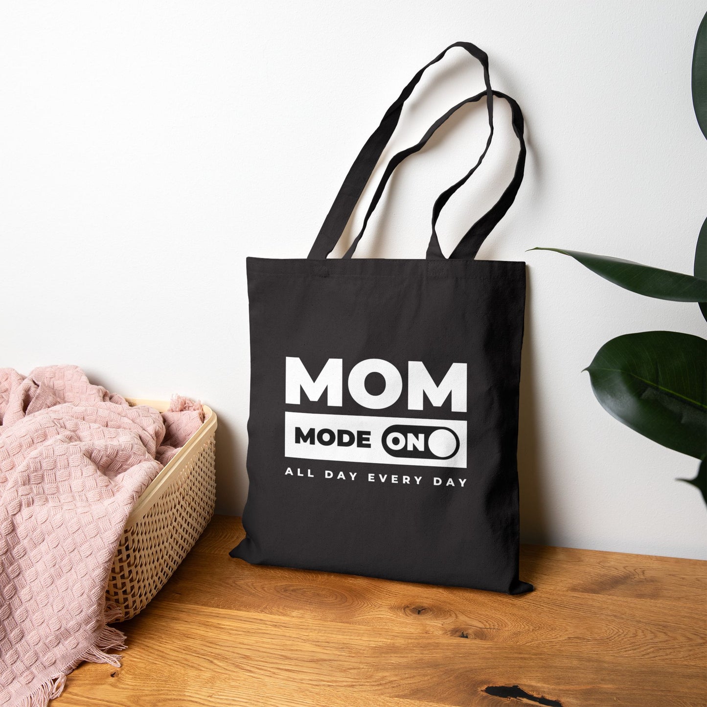 Mom Mode = ON  | Liberty Bags OAD113 Canvas Tote Bag