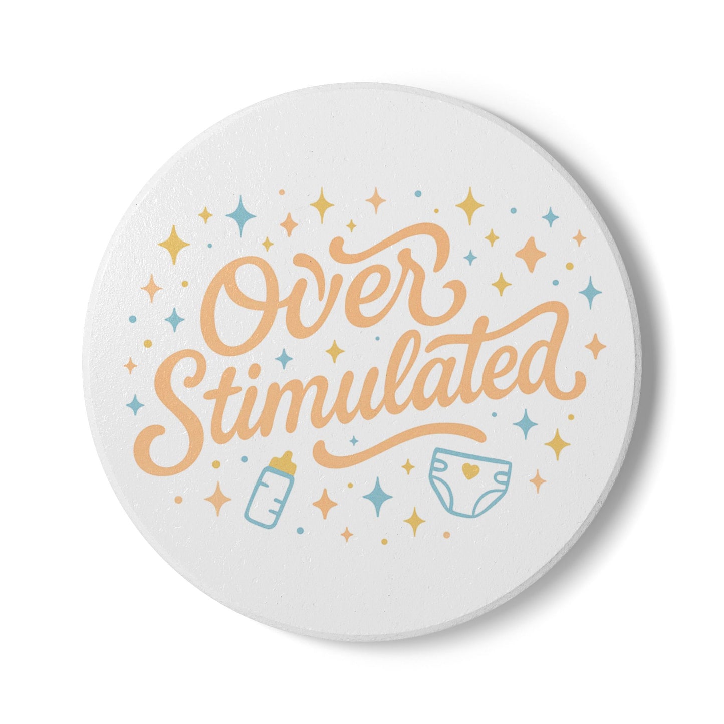 Overstimulated | Ceramic Coaster