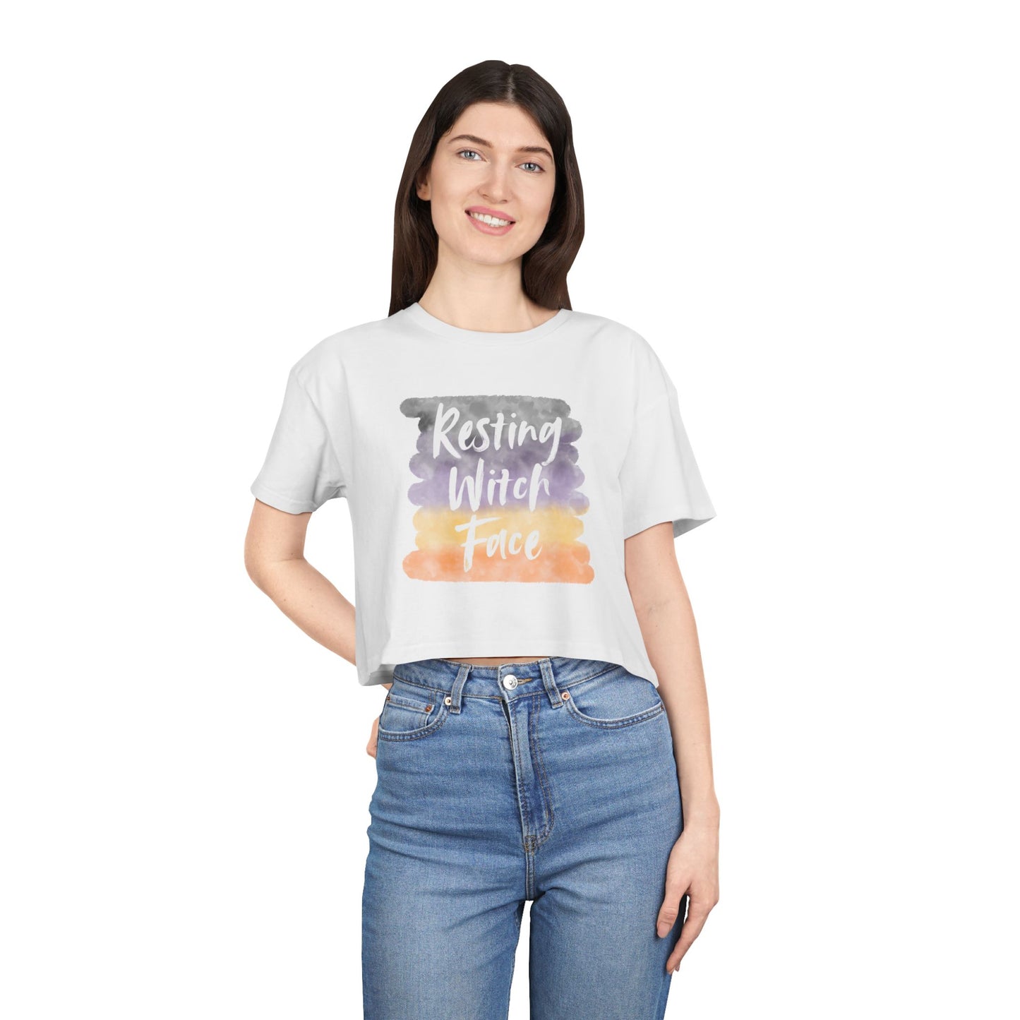 Resting Witch Face | Women's Crop Tee