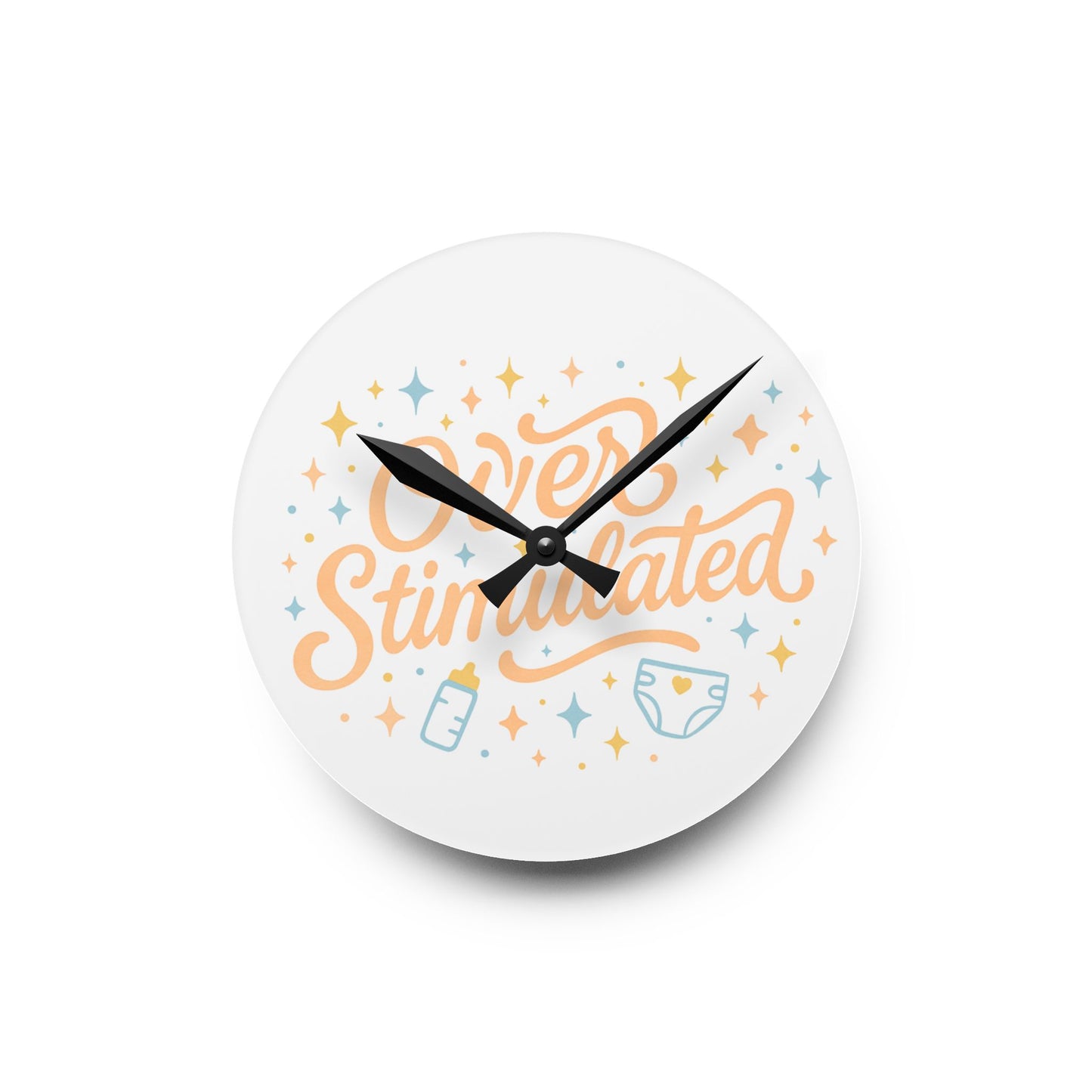 Overstimulated | Acrylic Wall Clock