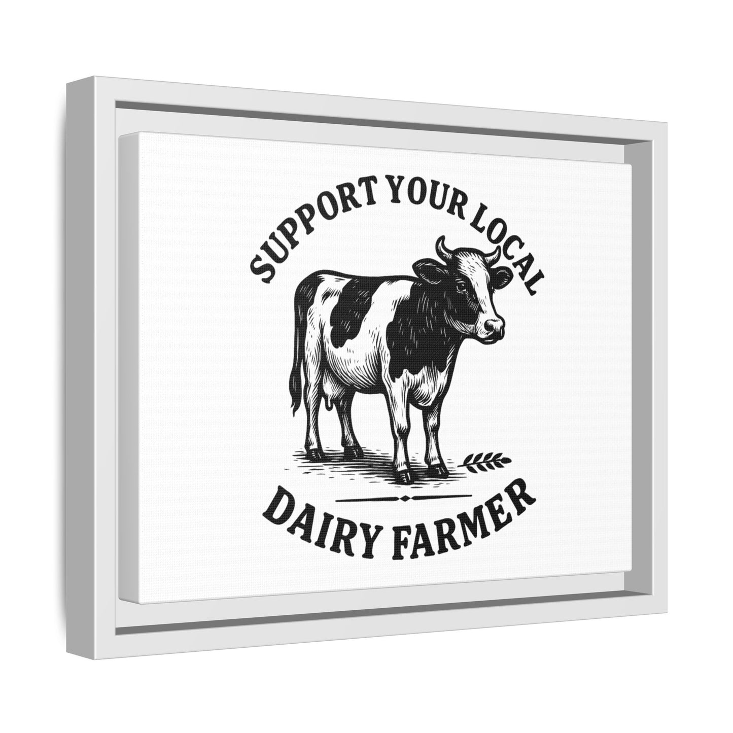 Local Dairy Farmer | Matte Canvas, Framed (Multi-color)
