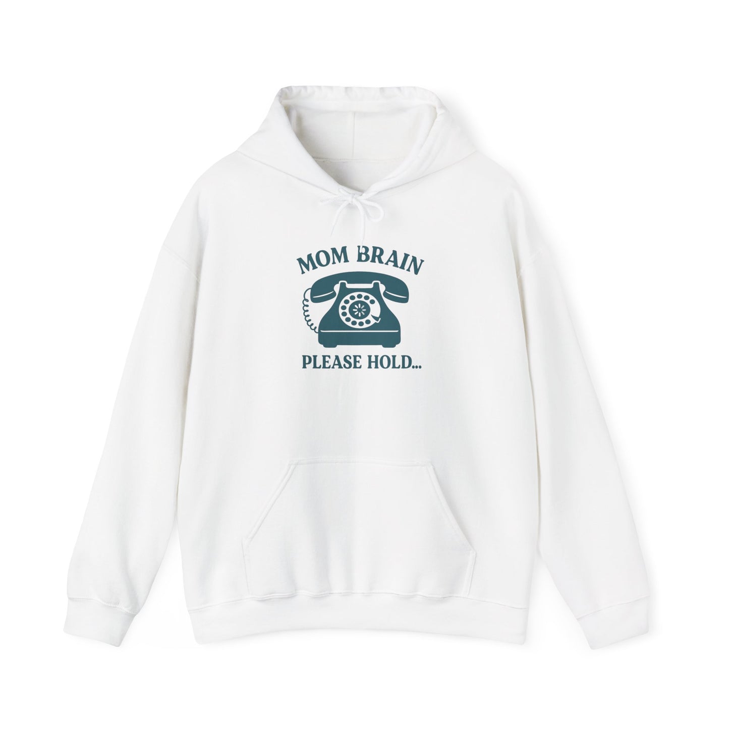 Mom Brain, Please Hold | Unisex Heavy Blend™ Hooded Sweatshirt
