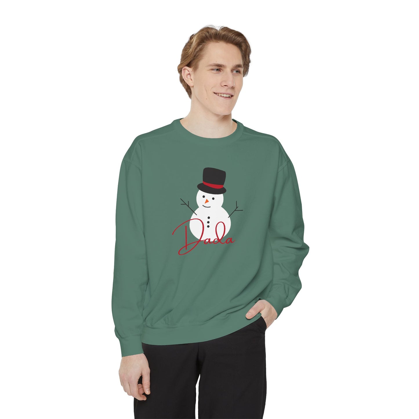 Dada Snowman | Unisex Garment-Dyed Sweatshirt