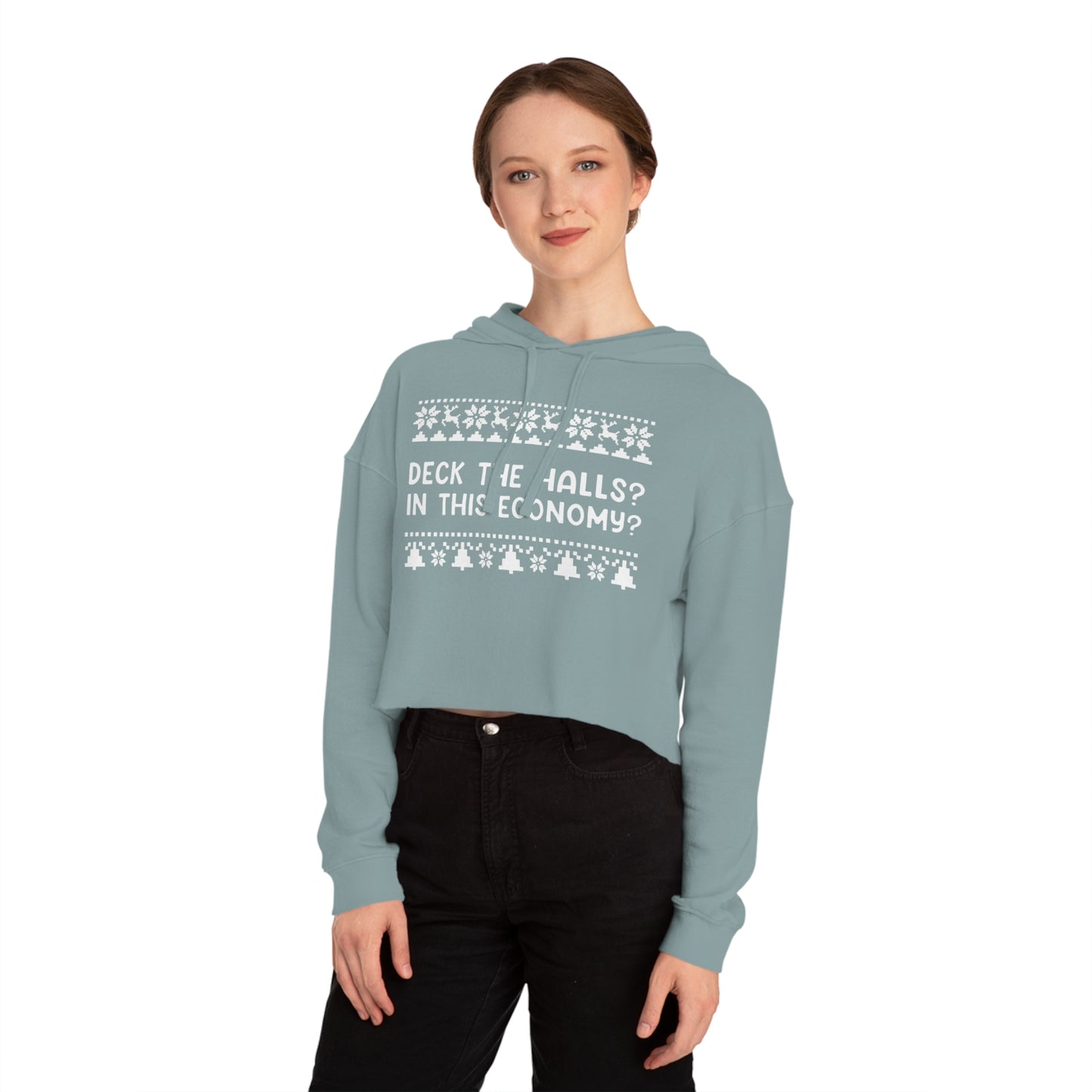 Deck The Halls | Women’s Cropped Hooded Sweatshirt