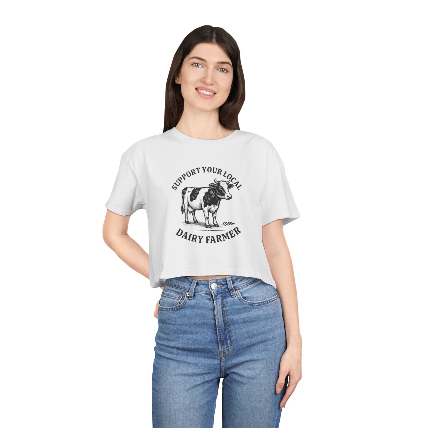 Local Dairy Farmer  | Women's Crop Tee