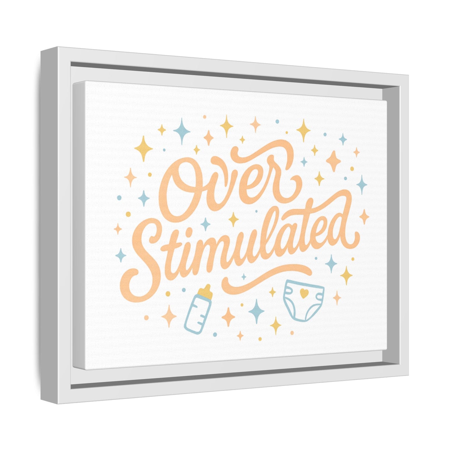 Overstimulated | Matte Canvas, Framed (Multi-color)