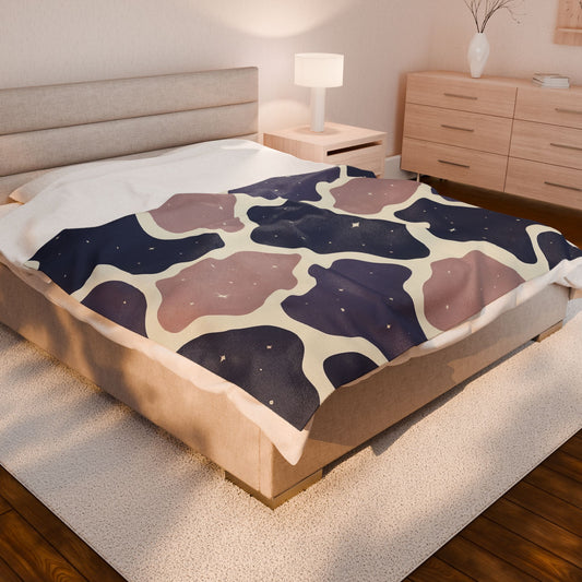 Midnight Moo | Velveteen Plush Blanket