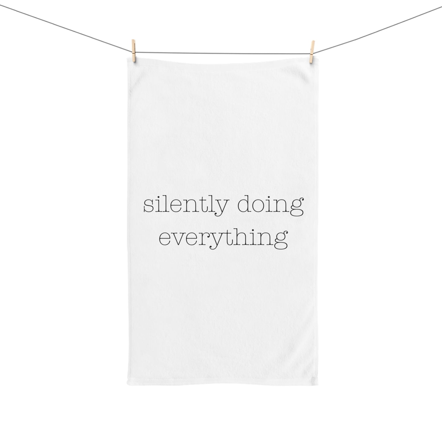 silently doing everything | Hand Towel