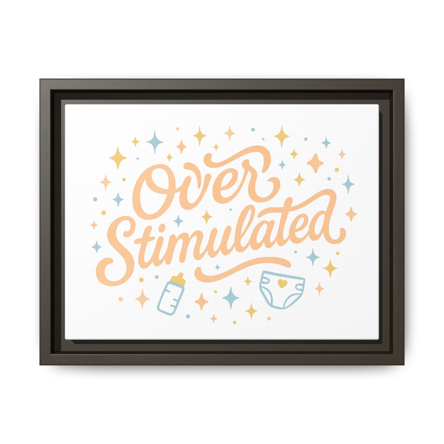 Overstimulated | Matte Canvas, Framed (Multi-color)