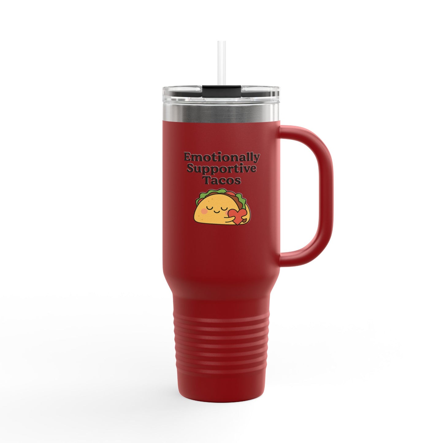 Emotionally Supportive Tacos | Insulated Travel Mug, 40oz